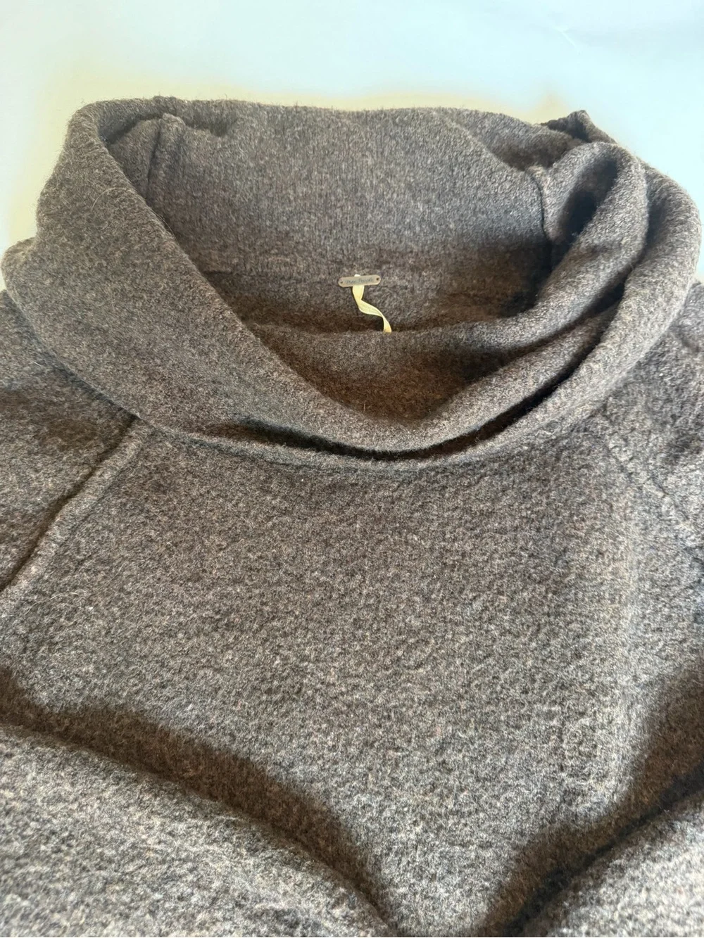 Free People Chocolate Brown Cowl Neck Sweater